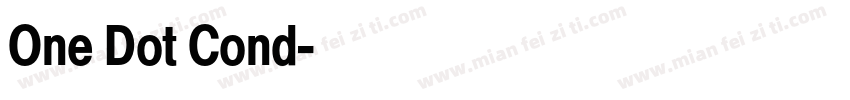 One Dot Cond字体转换